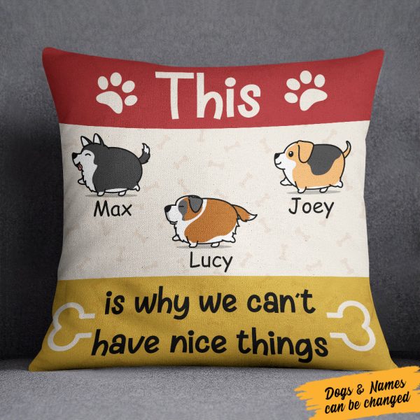 Personalized Dog Wagging Tail Wet Nose  Pillow SB241 87O36 (Insert Included) Discount - Image 3