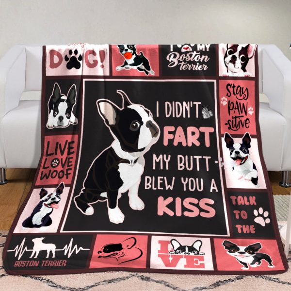 Boston Terrier Dog Fleece Blanket NOV0601 73O56 Fashion