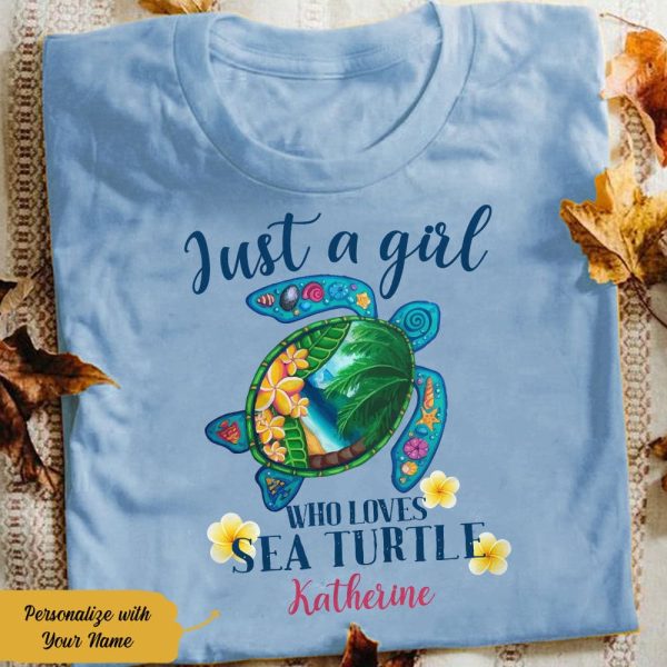 Personalized Sea Turtle Women White  T Shirt JN164 65O58 For Discount - Image 5