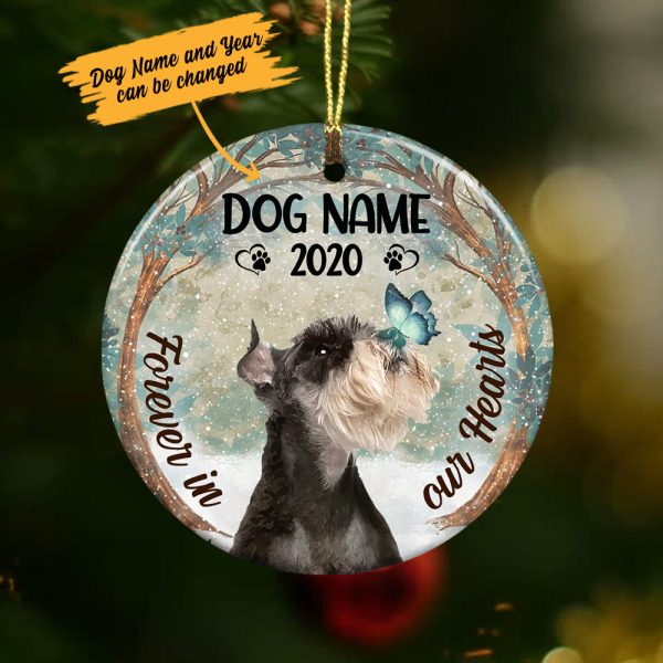Personalized Forever In Our Hearts Schnauzer Dog Memorial  Ornament OB201 73O36 Online - Image 2
