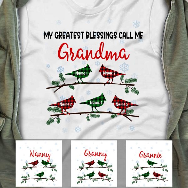 Personalized Grandma Blessings Christmas T Shirt OB151 85O60 Cheap - Image 2