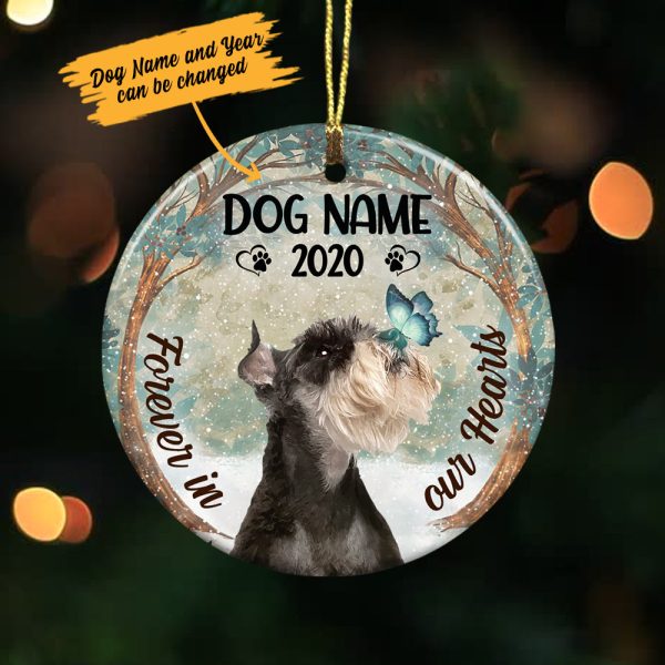 Personalized Forever In Our Hearts Schnauzer Dog Memorial  Ornament OB201 73O36 Online - Image 3