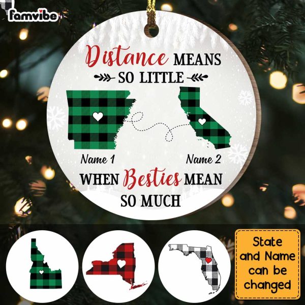 Personalized Besties Mean Long Distance  Ornament SB2425 30O47 For Sale - Image 3