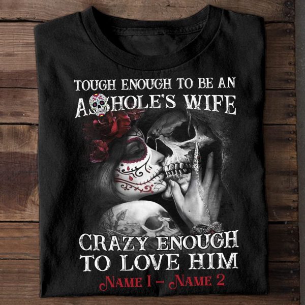 Personalized Husband Wife Skull T Shirt JN191 85O58 For Cheap