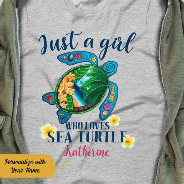 Personalized Sea Turtle Women White  T Shirt JN164 65O58 For Discount - Image 2