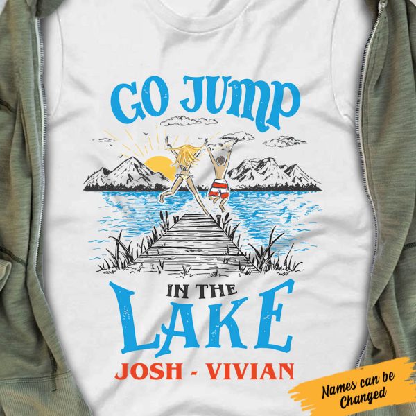 Personalized Jump in The Lake White T Shirt JL22 95O60 Discount - Image 2