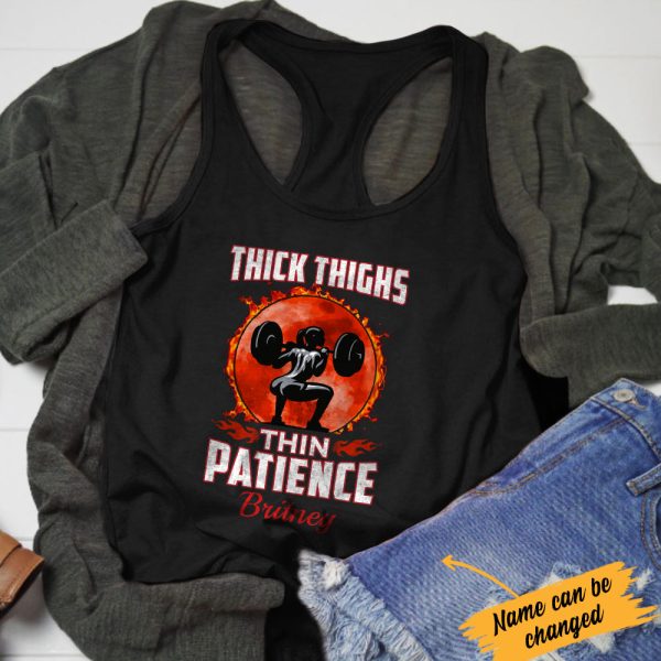 Personalized Gym Thick Thigh Racerback Tank JL75 95O34 Sale - Image 3