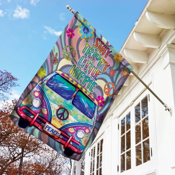 Stay Hippie Little Hippie House Flag JL83 73O57 Online - Image 2