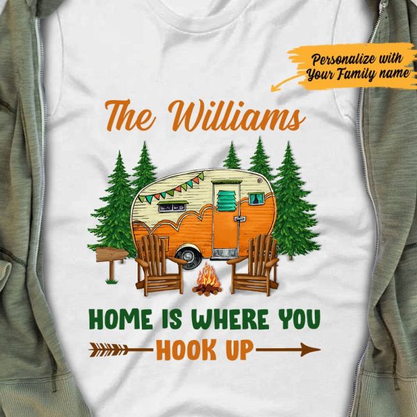 Personalized Camping Family White T Shirt JN231 95O47 Cheap