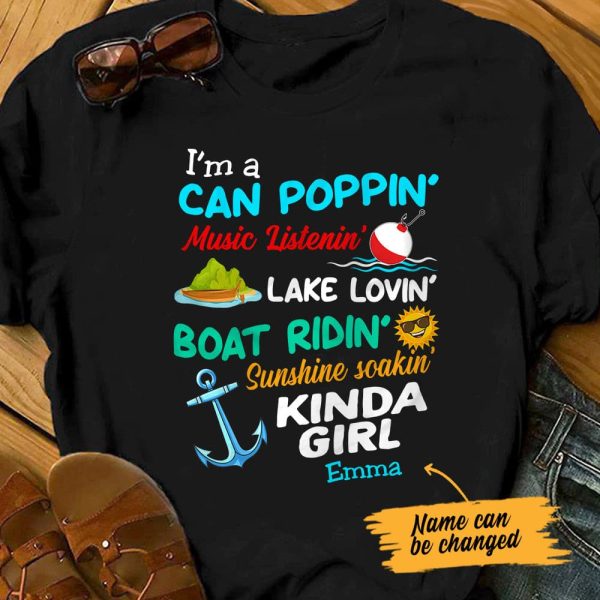 Personalized Lake Fishing Kinda Girl T Shirt JN254 81O47 Online now