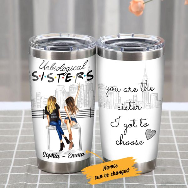 Personalized Not Sisters By Blood Girl Friends Steel Tumbler AG61 28O53 Supply - Image 2