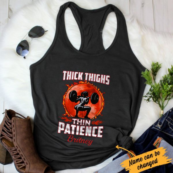 Personalized Gym Thick Thigh Racerback Tank JL75 95O34 Sale - Image 2